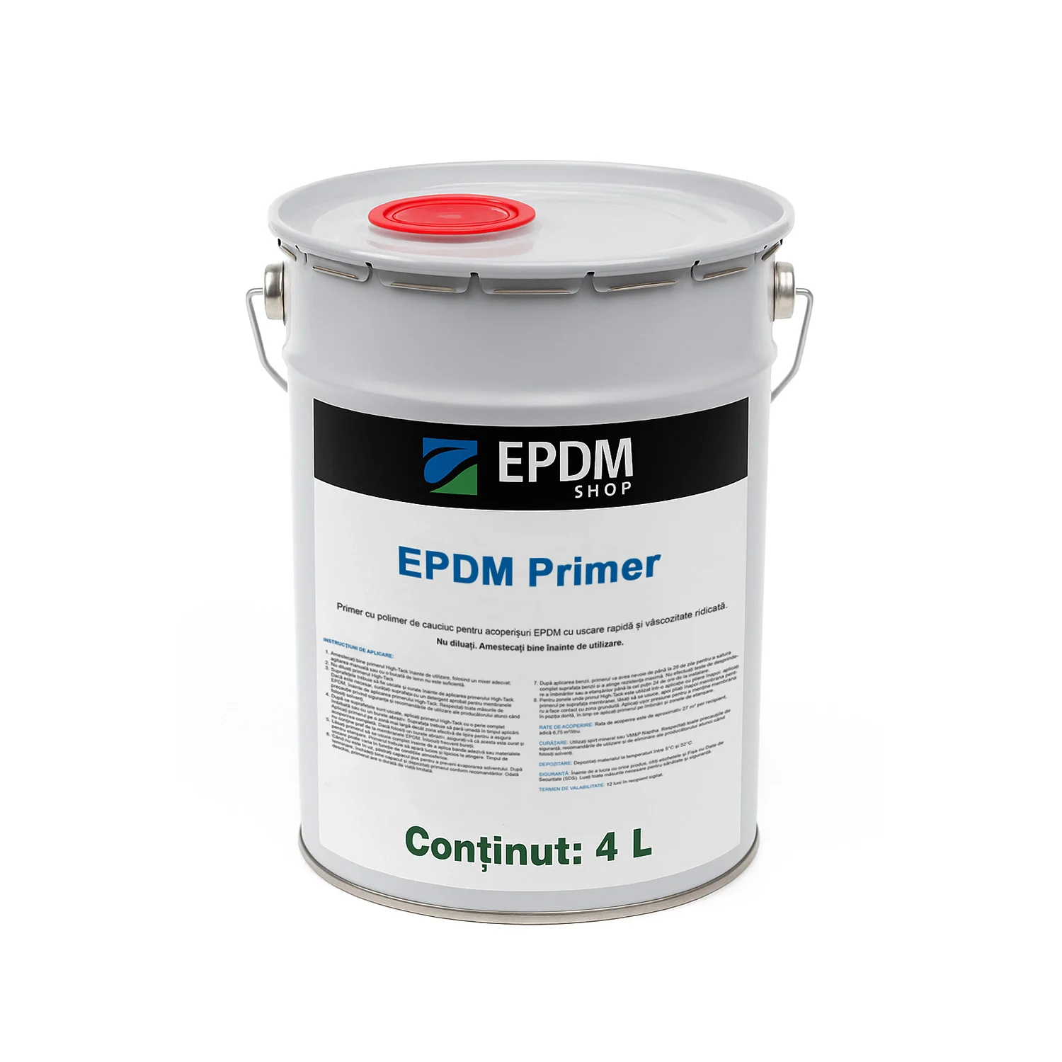Grund EPDM Primer 4L pentru amorsarea membranelor de acoperiș și aderența benzilor Seam Tape