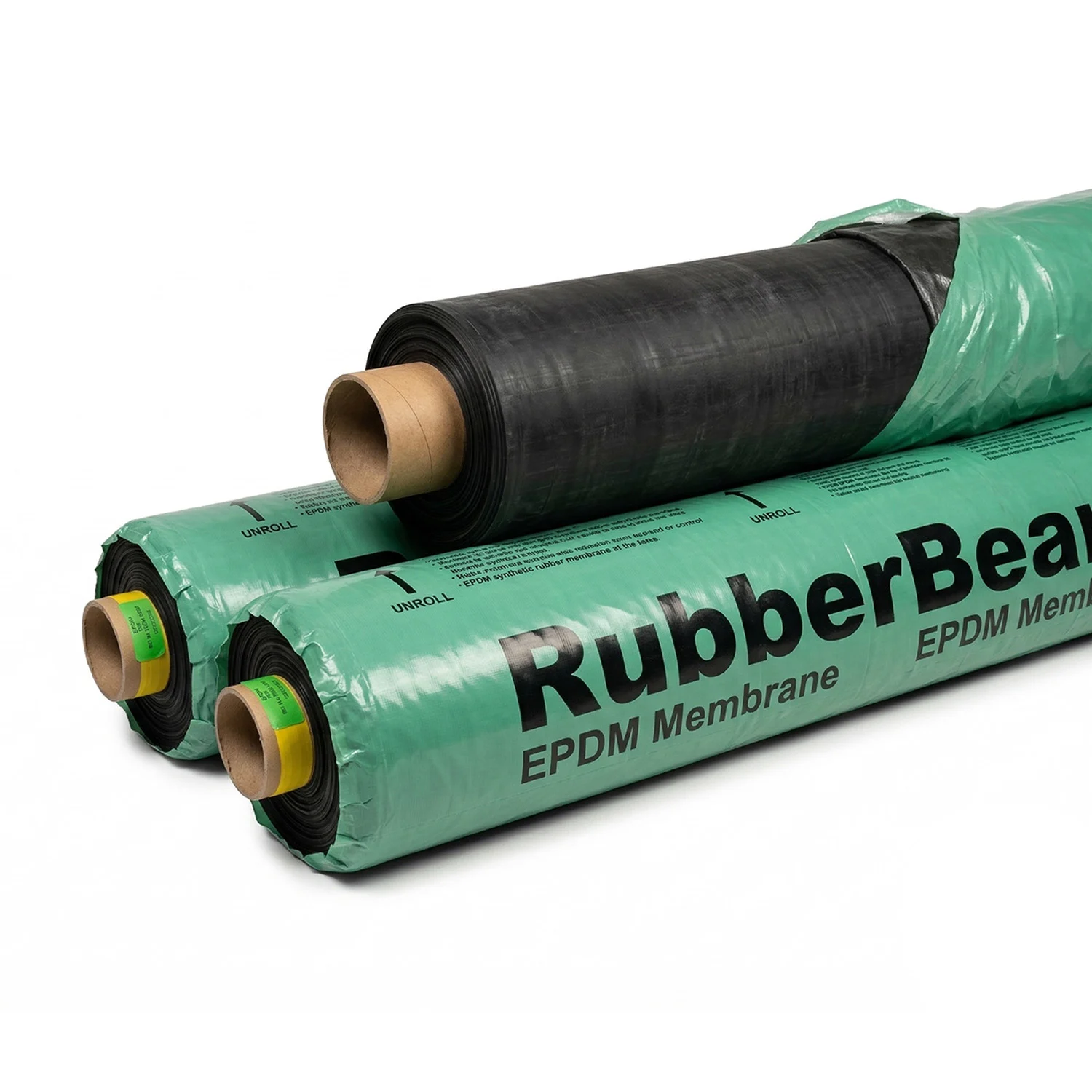 Membrană EPDM RubberBear pentru hidroizolație profesională acoperișuri plane, rezistentă la UV și montaj la rece.